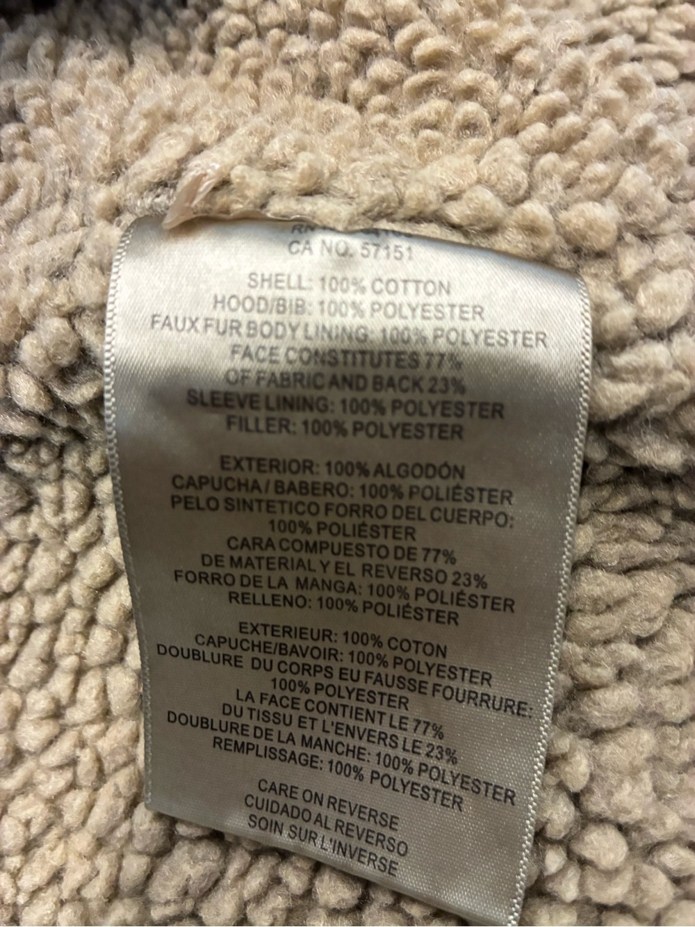 Levi's Tan Canvas Hooded Field Jacket with Gray Hoodie Layer - Picture 8 of 8